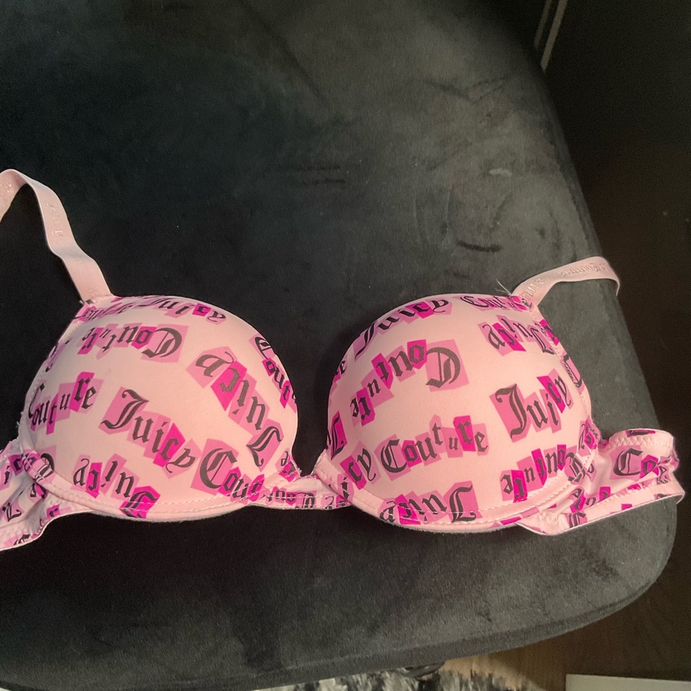 juicy couture pink sparkly rhinestones bra